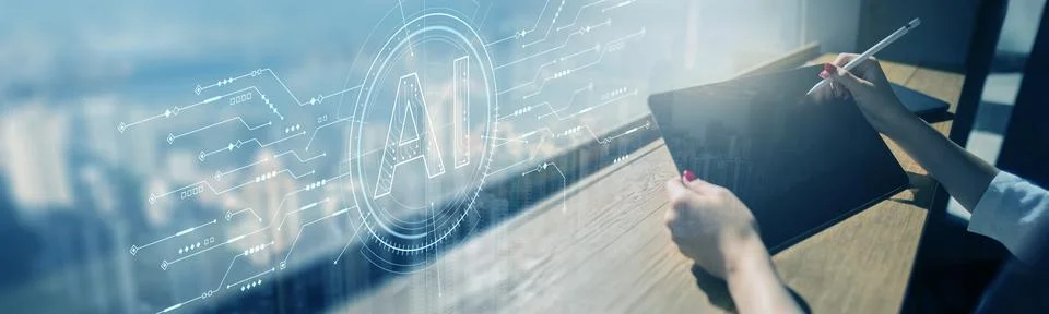 AI technology for corporate data analysis and strategic business transformati 스톡 사진