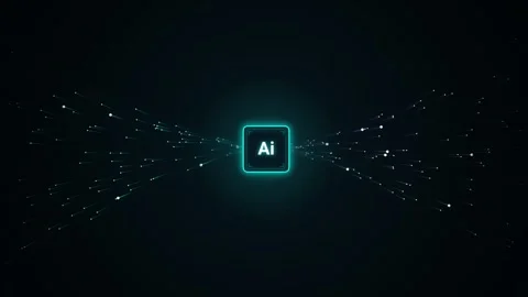 Ai technology data stream animation futuristic digital network background Stock Footage 346643205