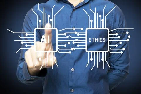 AI technology in development along with ethical thinking processes accordin.. Stock Photos