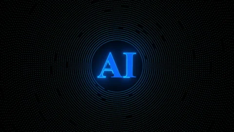 AI Technology Digital Particles Futuristic Stock Footage 340125632