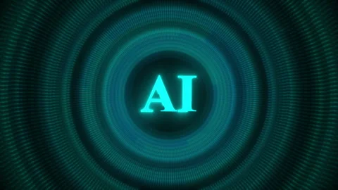 AI Technology Digital Particles Futuristic Stock Footage 340125681