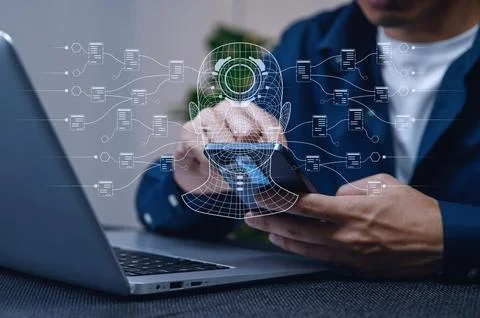AI Technology for Enhanced Data Analysis and Program Development Stock Photos