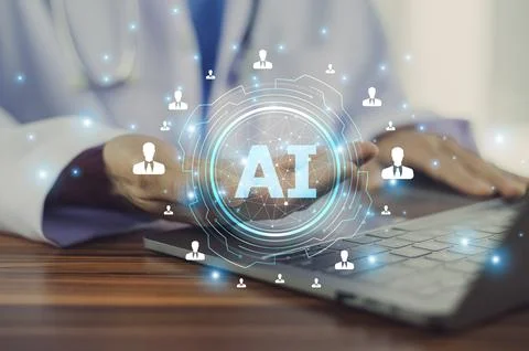 AI technology enhances doctors' ability to monitor patients' health in real.. Foto stock