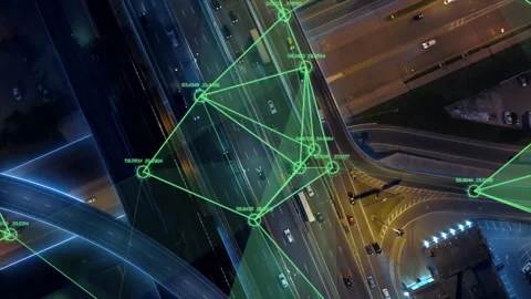 Ai, technology, innovation concept. Artificial intelligence tracks transport. Stock Footage 268622722