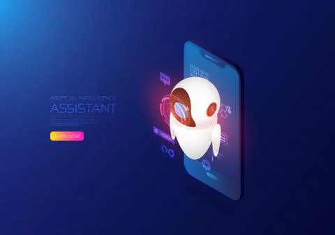 Ai technology isometric Stock Illustration