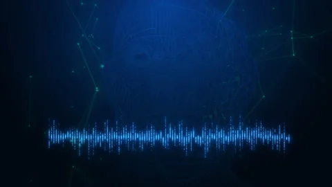 AI Technology Line connection Binary. Stock Footage 237991380