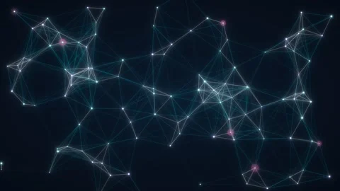 Ai Technology Network Abstract Background with Digital Data Flow and Plexus Stock-Footage 336309507