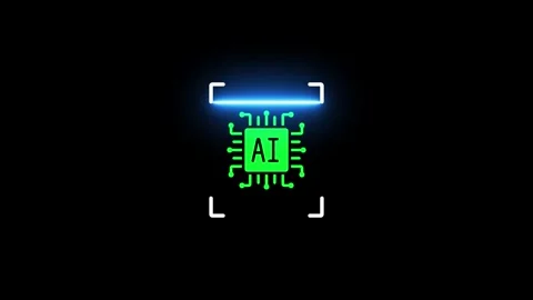 AI Technology Scanning Animation Intro Stock Footage 340374996