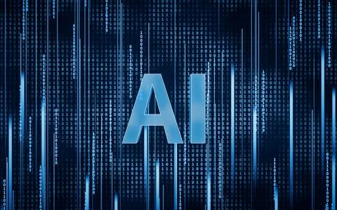AI technology, science and technology, 3 rendering. Stock Illustration