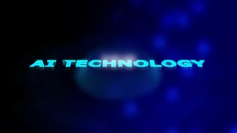 Ai technology text. digital technology hitech concept. Stock Footage 293486545