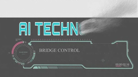 Ai technology text disintegrating with particles effect Stock Footage 341466675