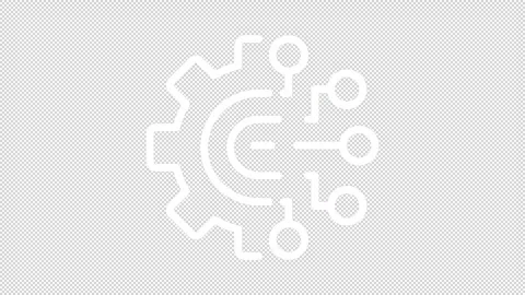 Ai technology white icon animation Video stock 242482631