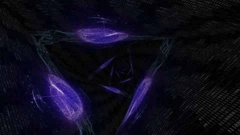 AI Text and Machine Learning Brains Tunnel Animation, Background, Loop 库存影片 281599288