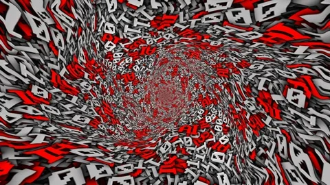 AI Text and Machine Learning Brains Tunnel Animation, Background, Loop 库存影片 281601381