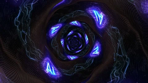 AI Text and Machine Learning Brains Tunnel Animation, Background, Loop Video stock 295926851