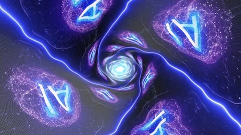 AI Text and Machine Learning Brain Animation, Background, Loop 库存影片 303473374