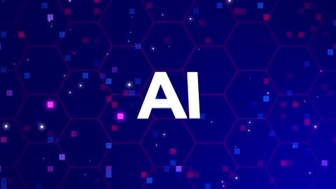 AI text animation with background Stock Footage 260209693