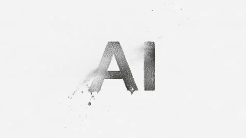 AI Text Animation Changing Through Multiple Artistic and Typographic Styles Video stock 345681252
