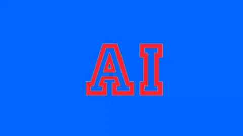 AI Text Animation with Dynamic Color Changing Background Loop 4K. Video stock 339353584