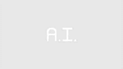 AI text animation with a glitch effect. Cyberpunk text with an old TV disto.. Stock Footage 335047224