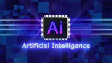 Ai Text with Background Stock Footage 316284025
