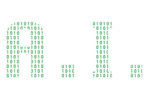 AI Text In Binary Code Vector Stock Illustration