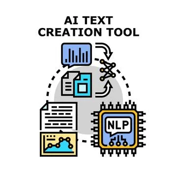 Ai text creation tool developing digital content イラスト素材