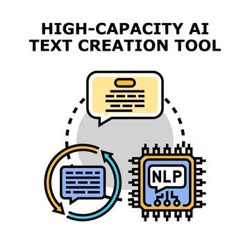 Ai text creation tool processing natural language イラスト素材