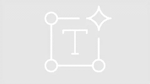 AI text editor ui icon white line animation Stock Footage 325399673