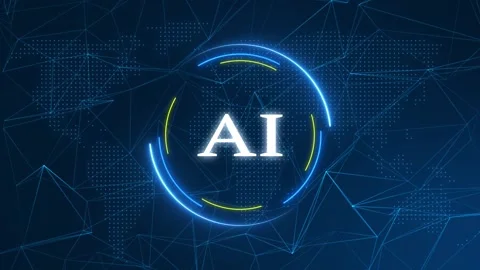 AI Text Effect Technology Background Stock Footage 262598751