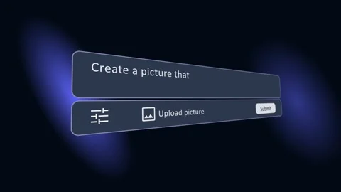 AI Text-to-Image Generator Prompt with text on Black Background Stock Footage 285666418