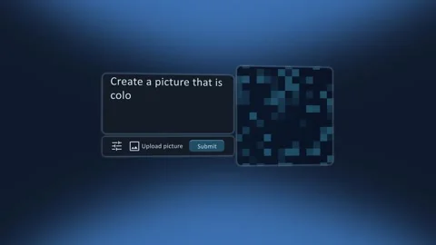 AI Text-to-Image Generator Prompt with text on Black Background Stock Footage 289473792