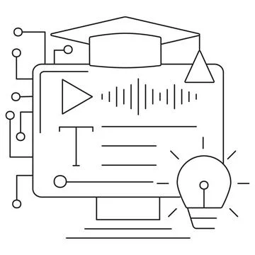 AI Text Learning icon 스톡 일러스트