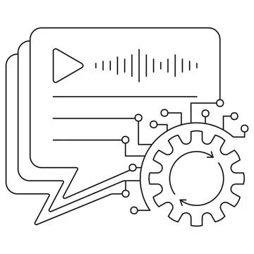 AI Text Processing icon Stock Illustration