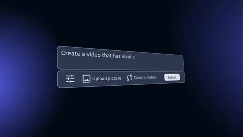 AI Text-to-Video Generator Prompt with text on Black Background Stock Footage 285740452