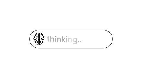 AI Thinking Processing Indicator Button Stock Footage 335576343