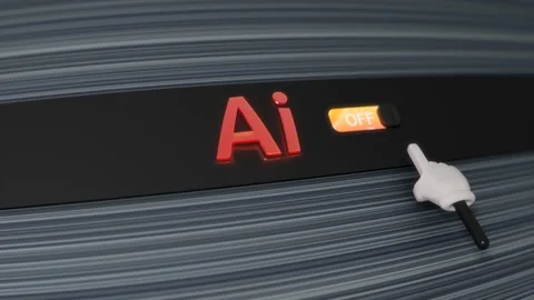AI toggle switch off button on control panel Stock Footage 324685360