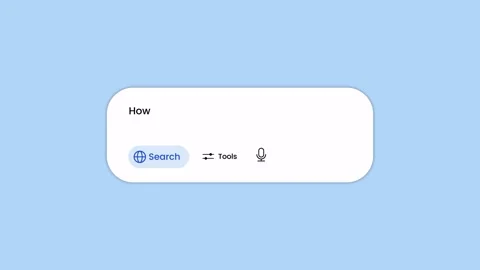 AI tool chat bot icon with typing animation isolated on blue background Stock Footage 342003097