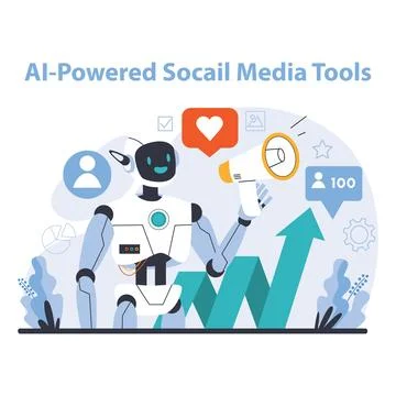 Ai tools concept. Flat vector illustration. Illustrazione stock
