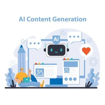 Ai tools concept. Flat vector illustration. Stock Illustration