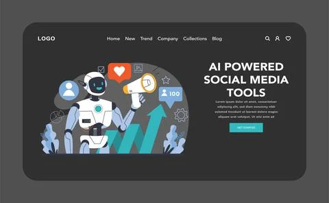 Ai tools concept. Flat vector illustration. Illustrazione stock