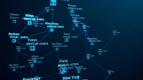 AI trading Bot, big data, stock exchange. Stock Footage 305833362