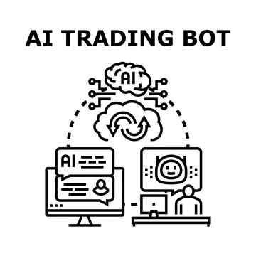 Ai trading bot using cloud computing technology イラスト素材