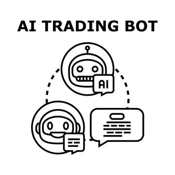 Ai trading robot engaging in automated market analysis イラスト素材