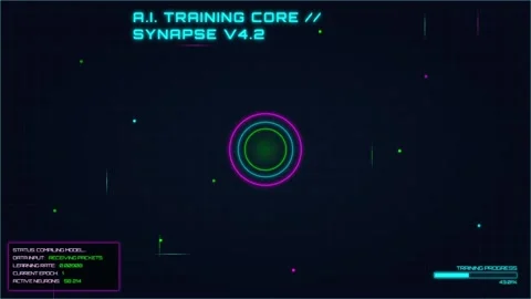 AI training concept animation. Stock Footage 307588076