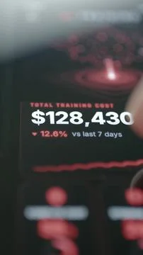 AI Training Cost Down 12.6 Percent from 128430 Dollars Foto stock