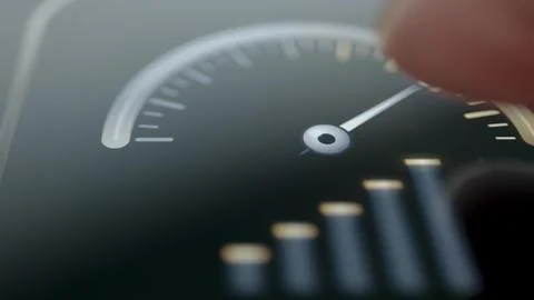 AI Training Cost Performance Gauge Adjustment Foto stock