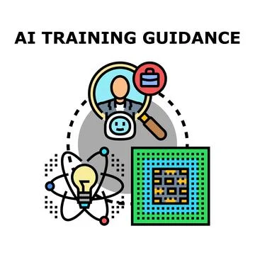 Ai training guidance system developing future career skills Stock Illustration