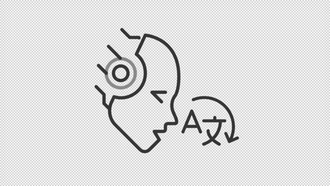 AI translates line animation Stock-Footage 273700313