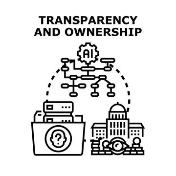 Ai transparency and ownership in data management and regulation Stock Illustration